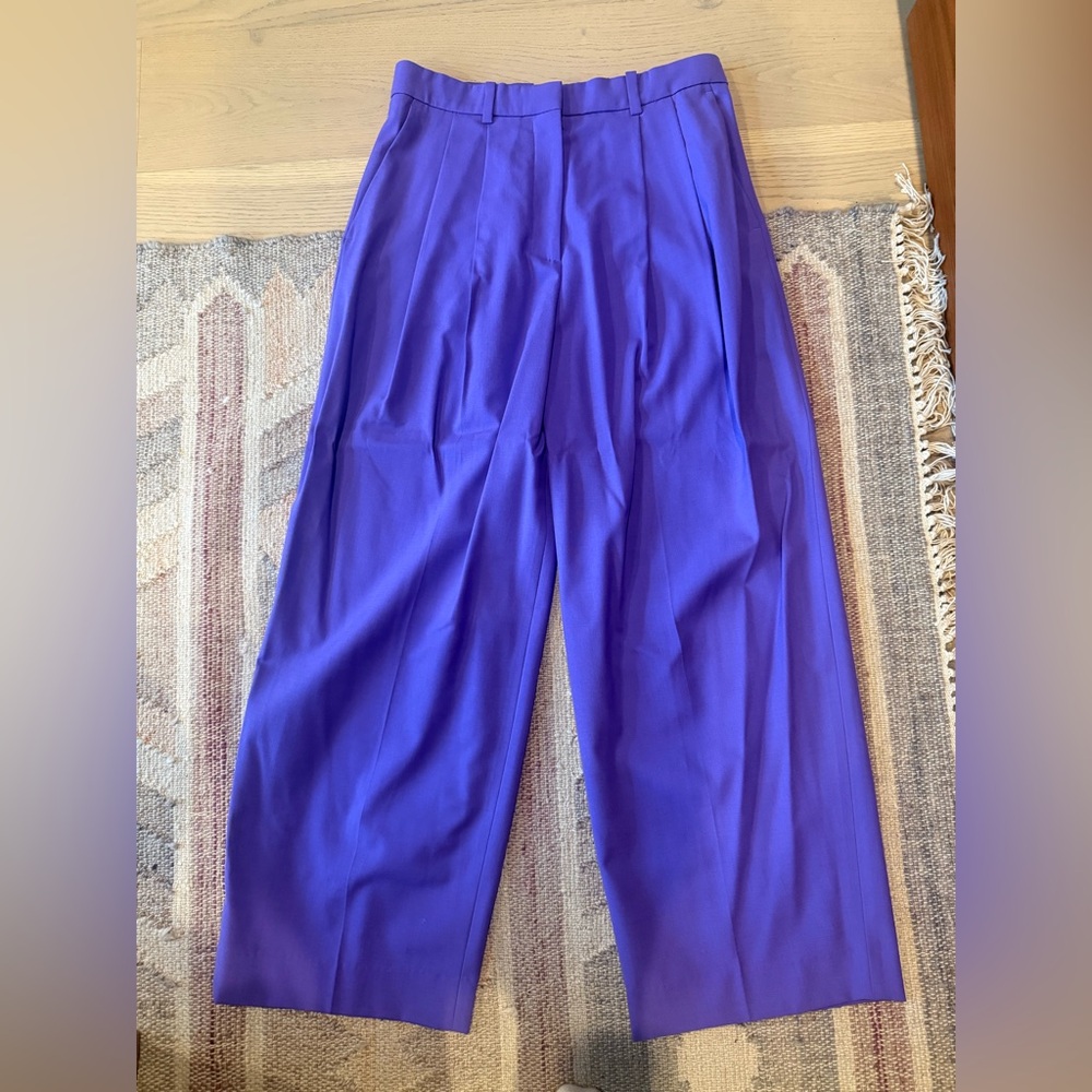 NWT Cos Purple Wool Trousers - 10 - Picture 4 of 9